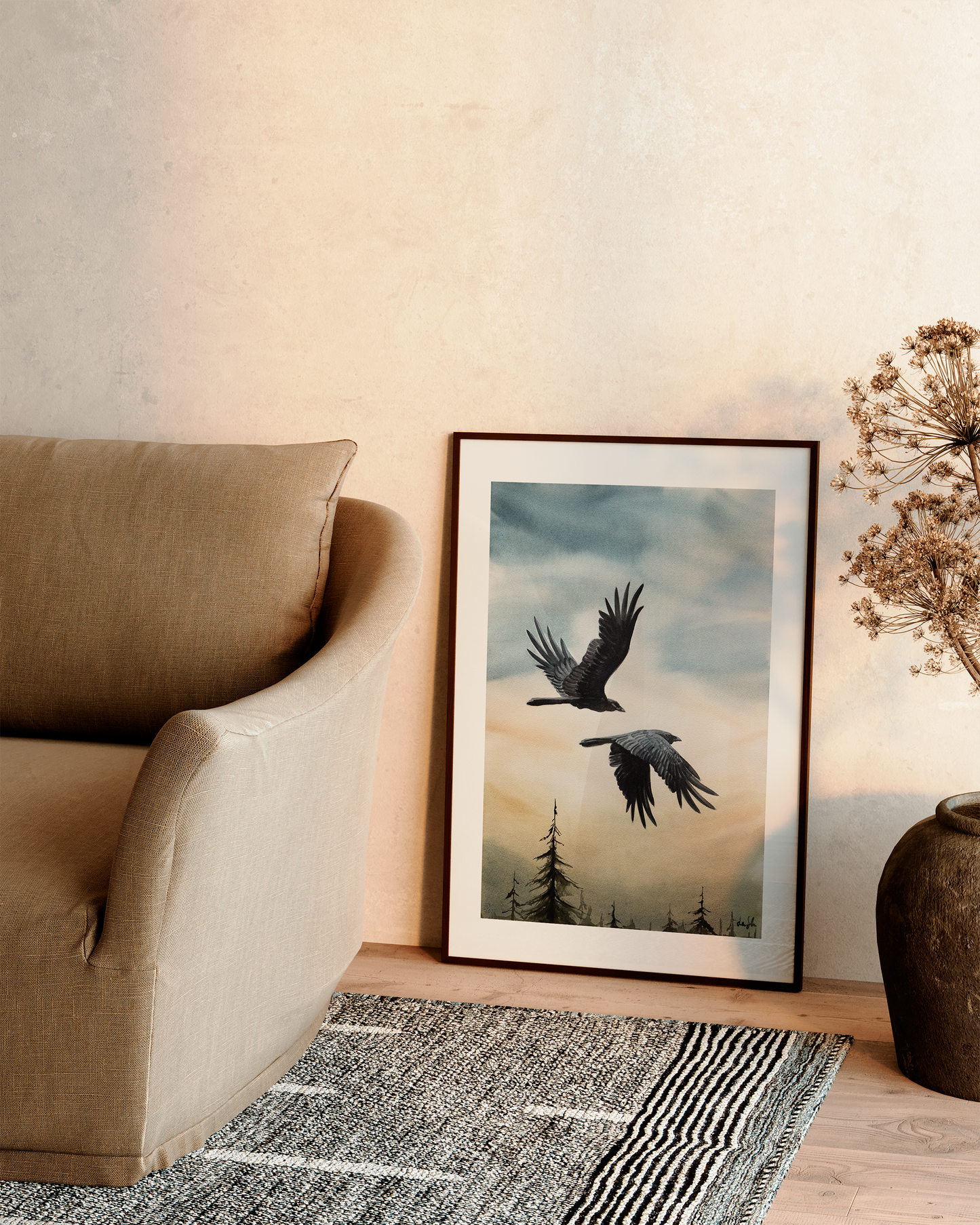 "First light" original watercolor painting
