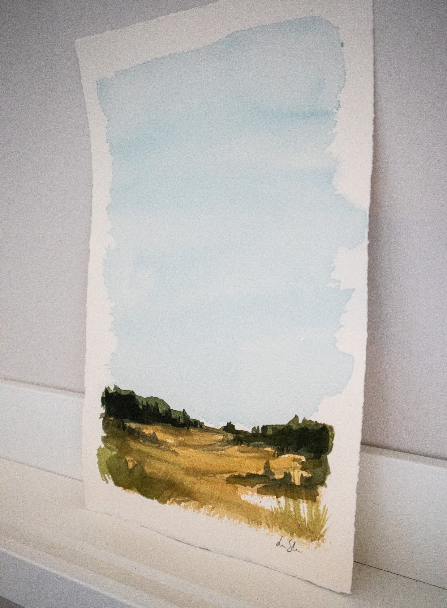 "Spring #2" original watercolor painting 19x28cm