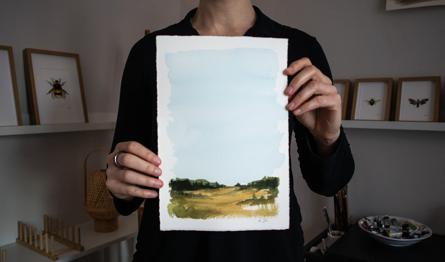 "Spring #2" original watercolor painting 19x28cm