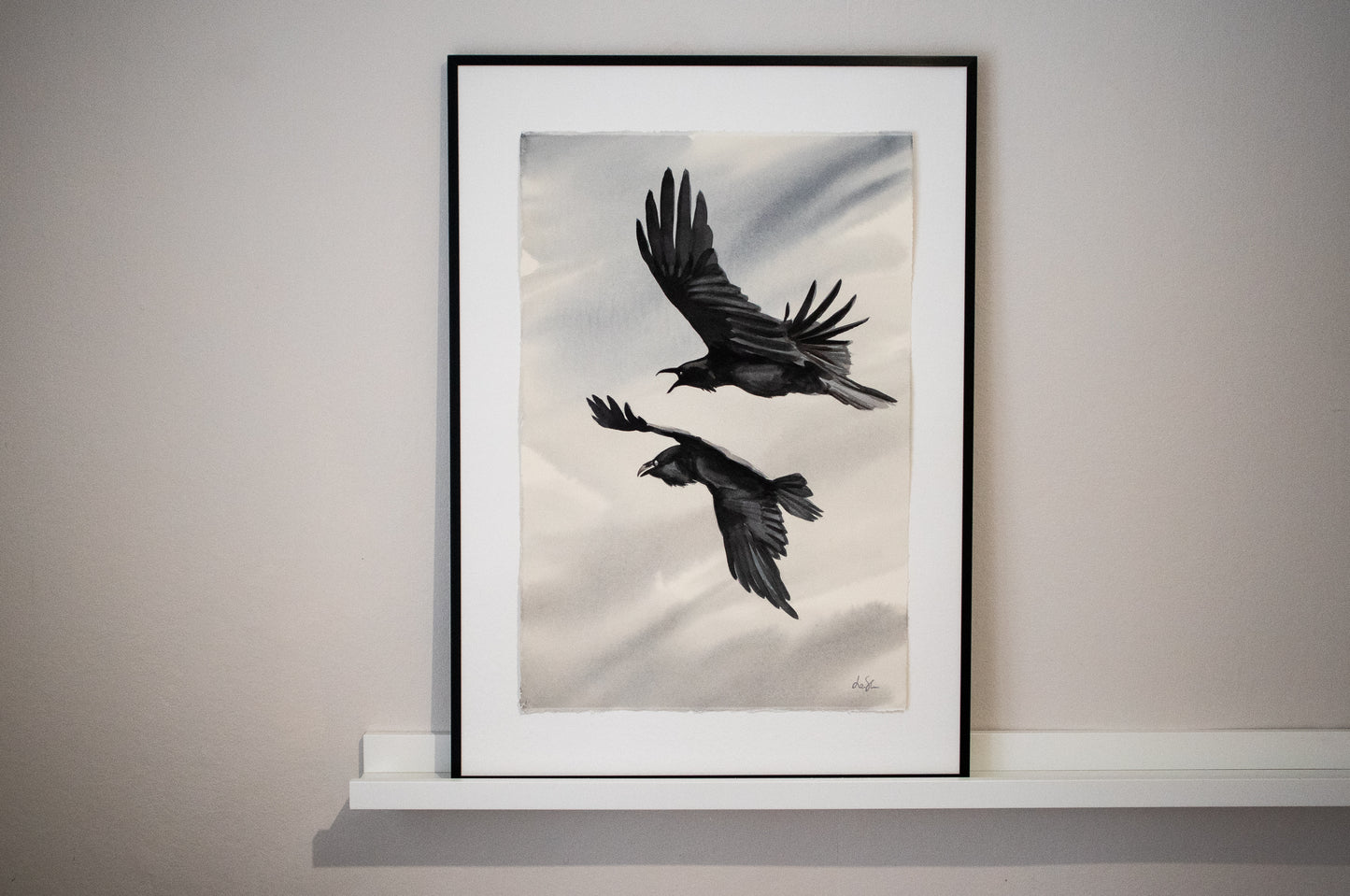 "Dusk song" original watercolor painting