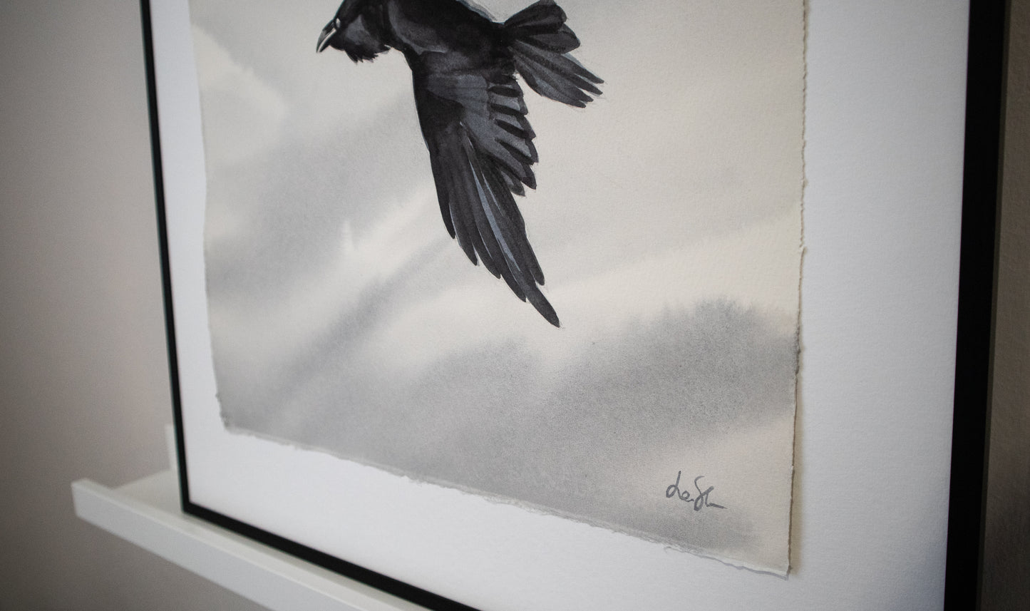 "Dusk song" original watercolor painting