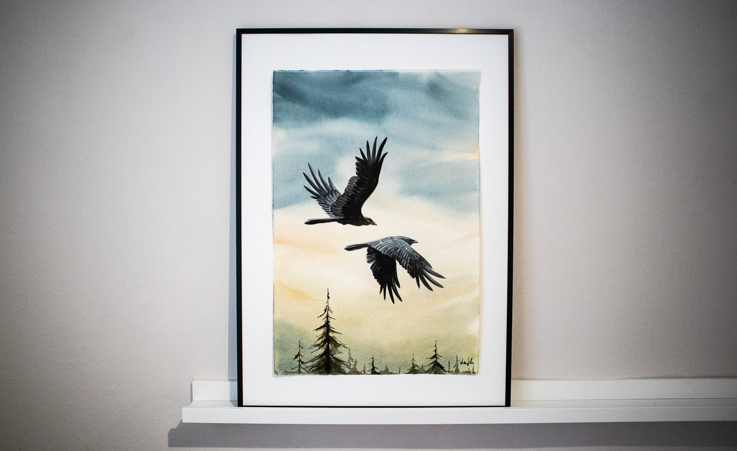 "First light" original watercolor painting