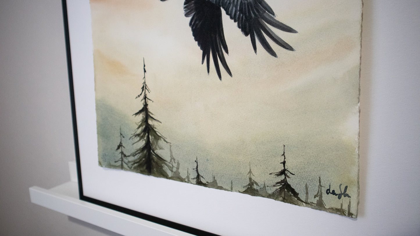 "First light" original watercolor painting