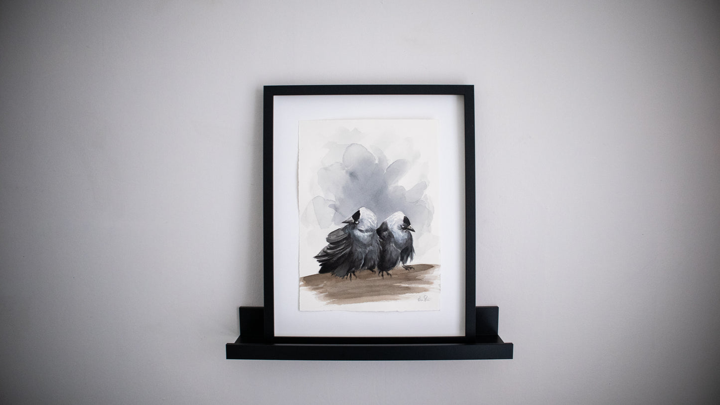 "Us against the world" original watercolor painting