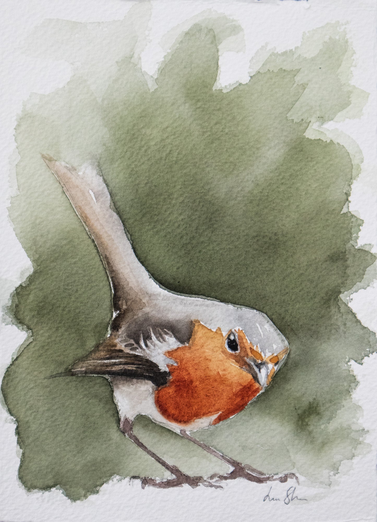 "Robin" original watercolor painting