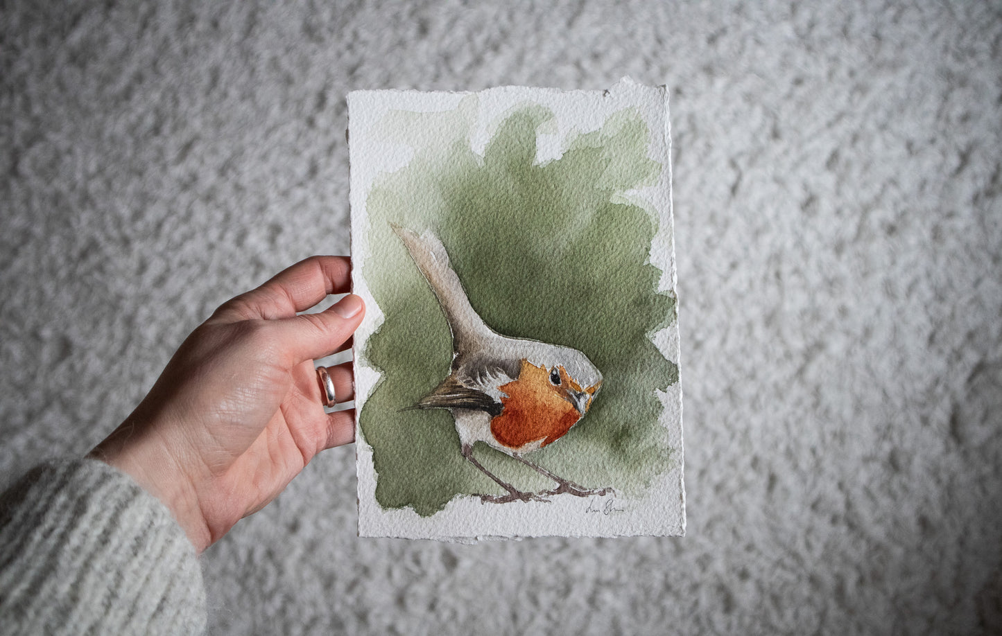"Robin" original watercolor painting