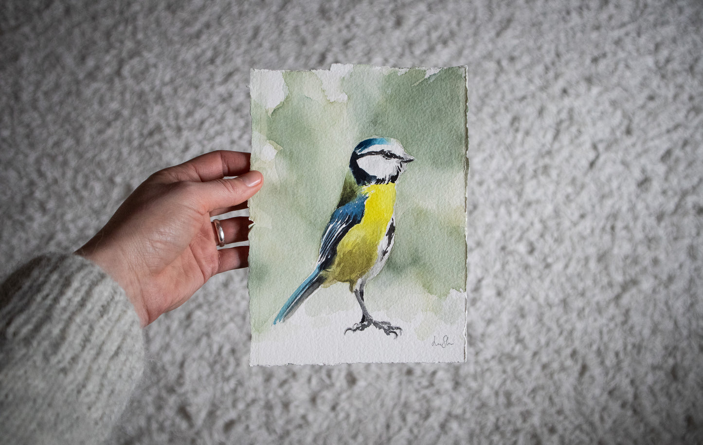 "Blåmes" akvarellmålning