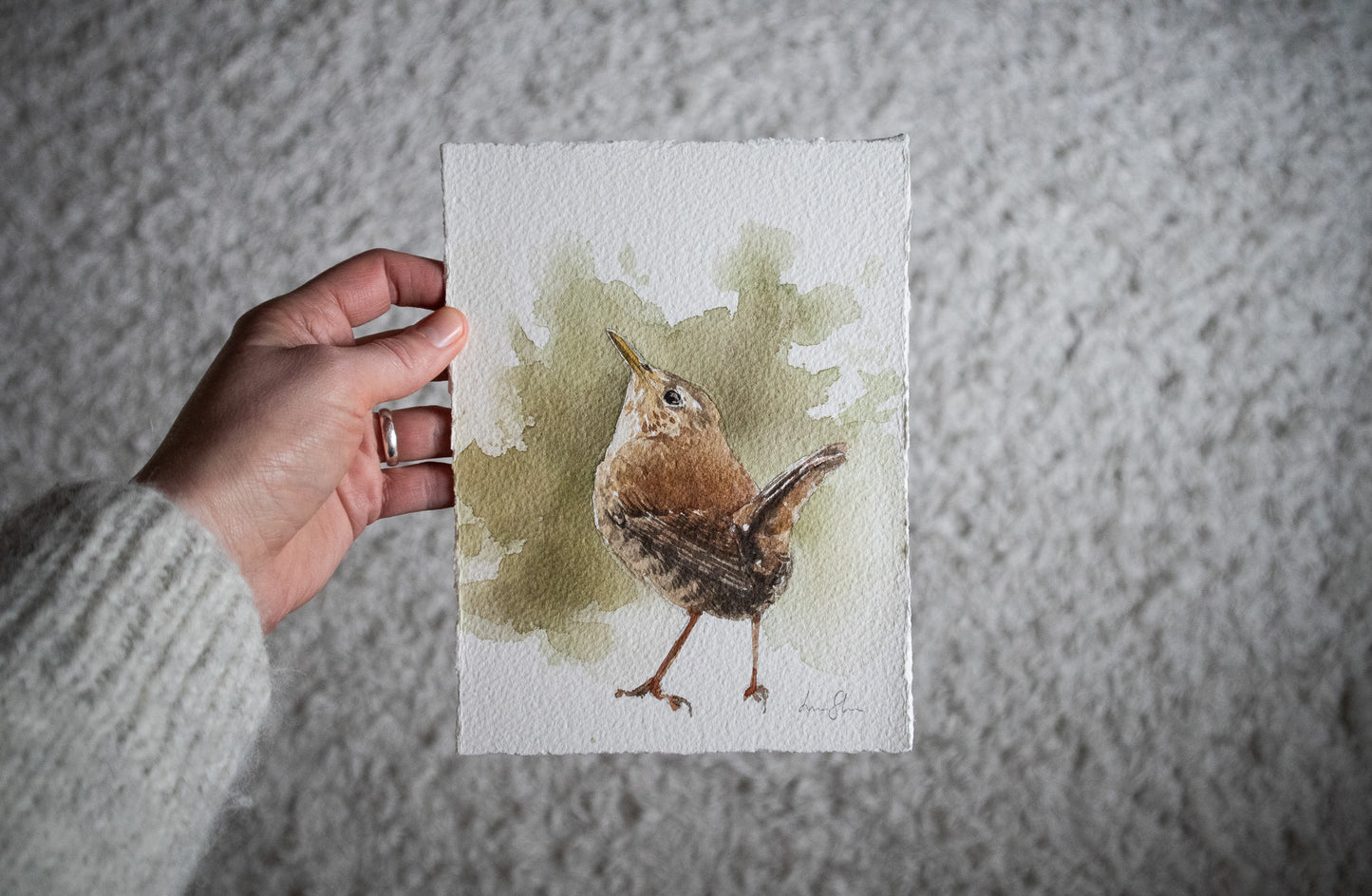 "Wren" original watercolor painting
