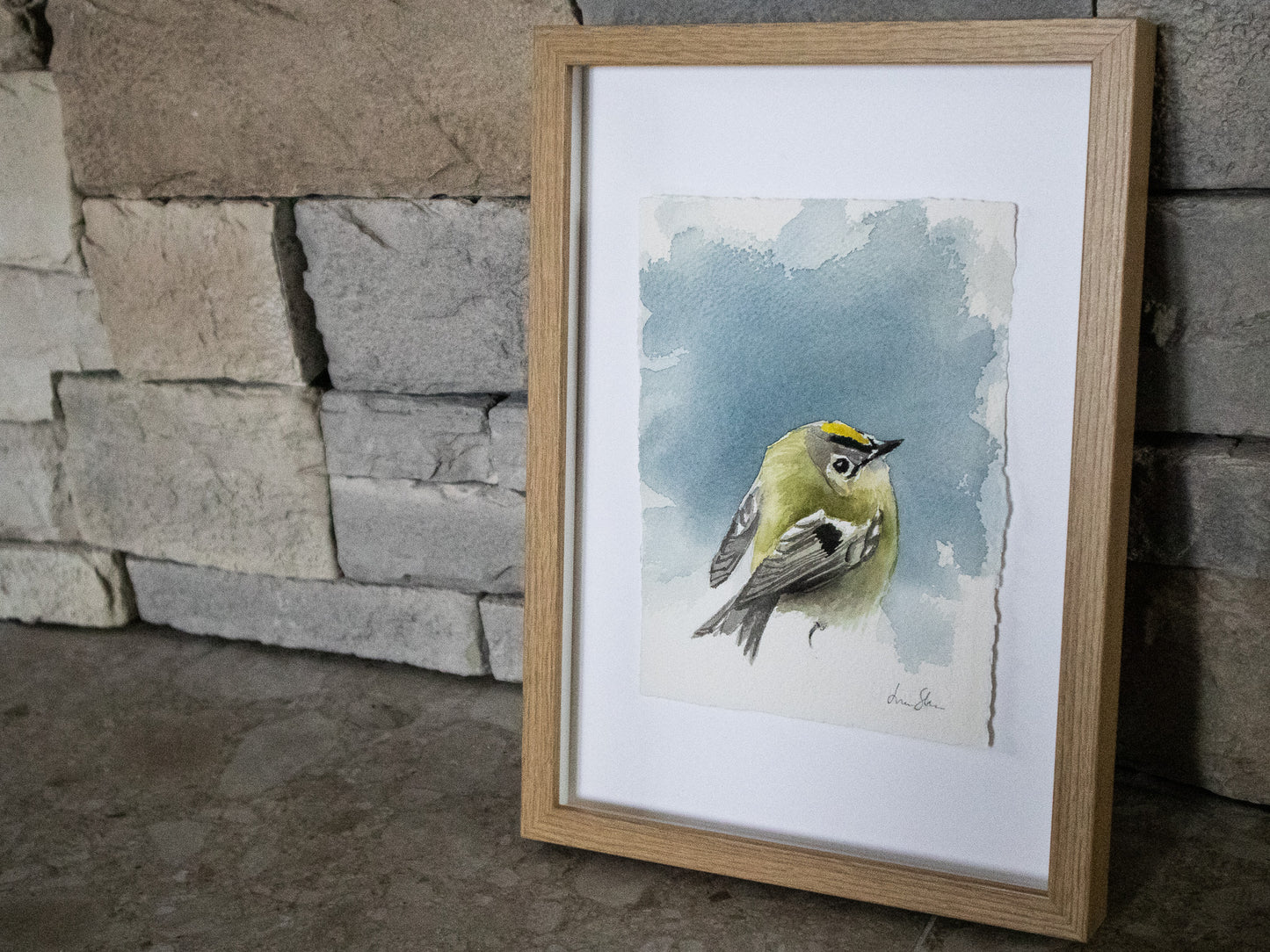 "Goldcrest" original watercolor painting