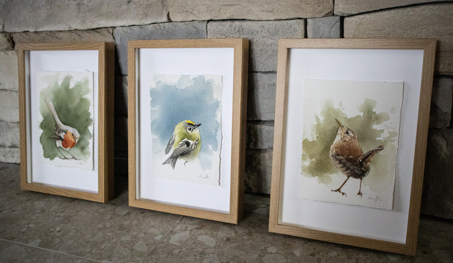 "Goldcrest" original watercolor painting