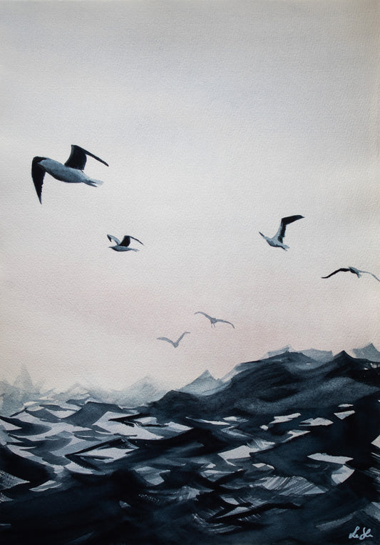 "Storm dance" original watercolor painting