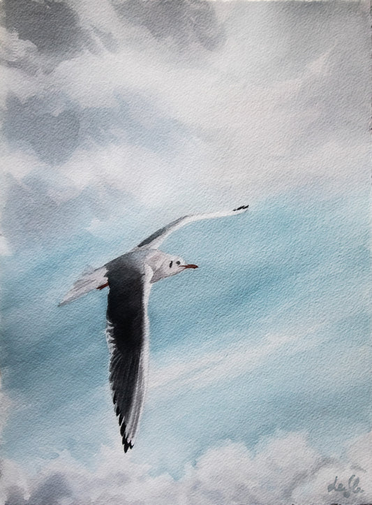 "Aerial perspective" original watercolor painting