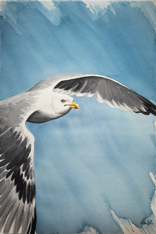 "Eye contact" original watercolor painting