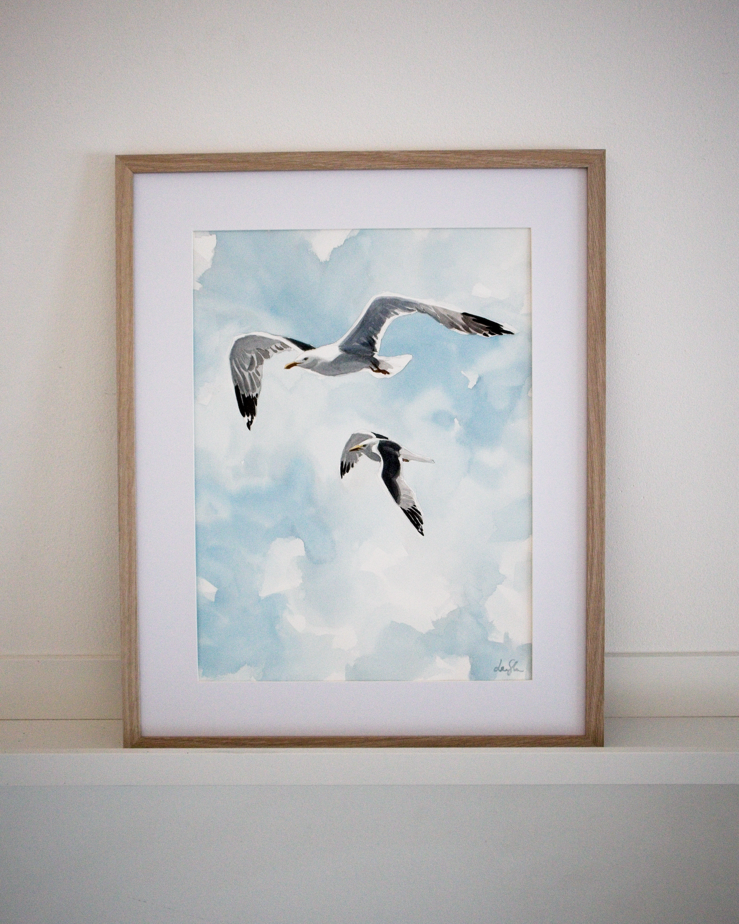 "Carried by the wind" original watercolor painting