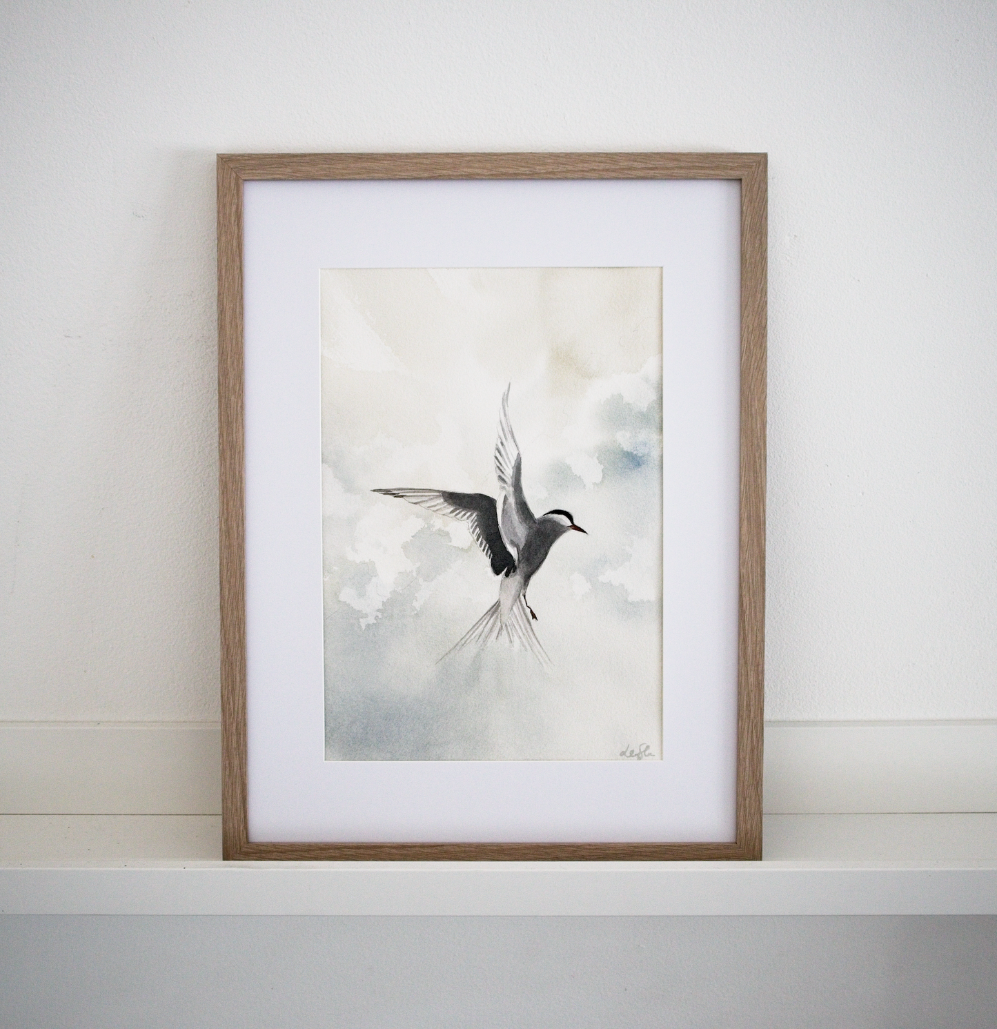 "Silver wings" original watercolor painting