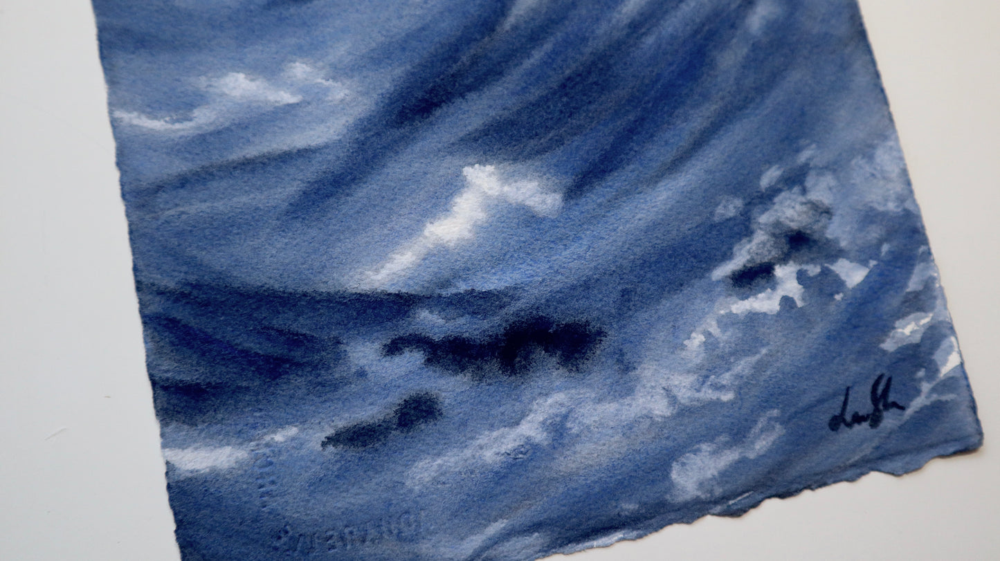 "Stormy seas" original watercolor painting