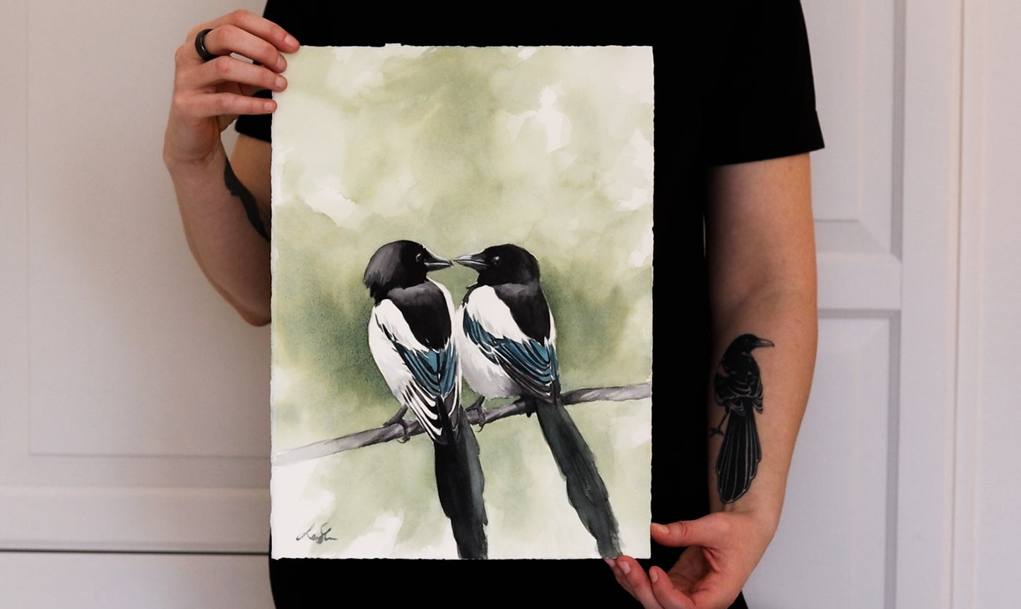 "Affection" original watercolor painting