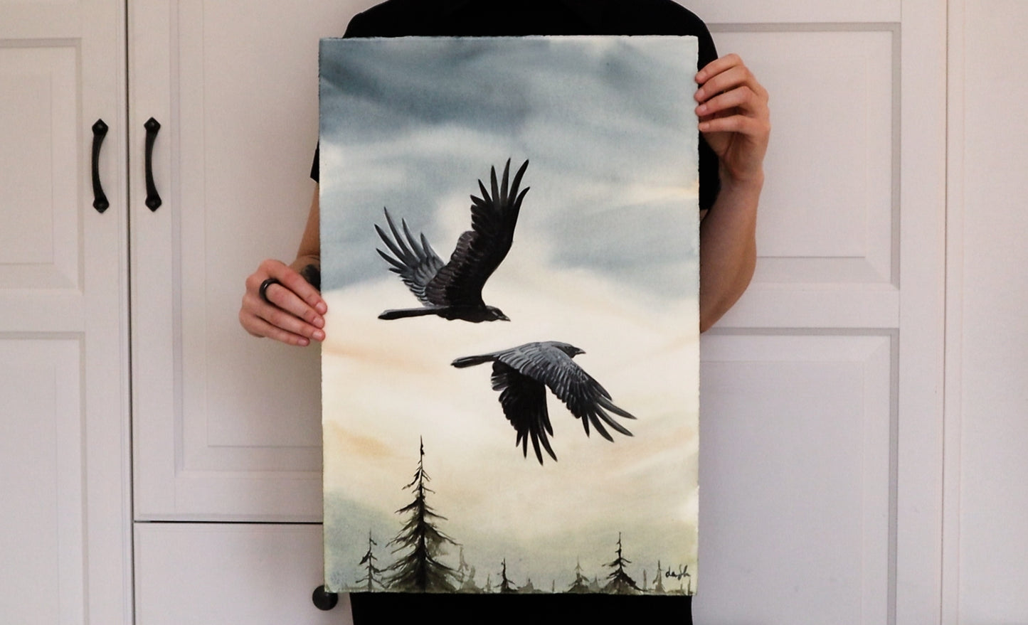 "First light" original watercolor painting