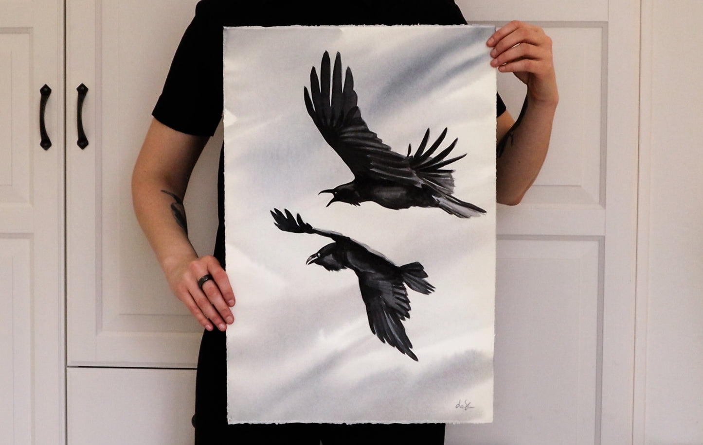 "Dusk song" original watercolor painting