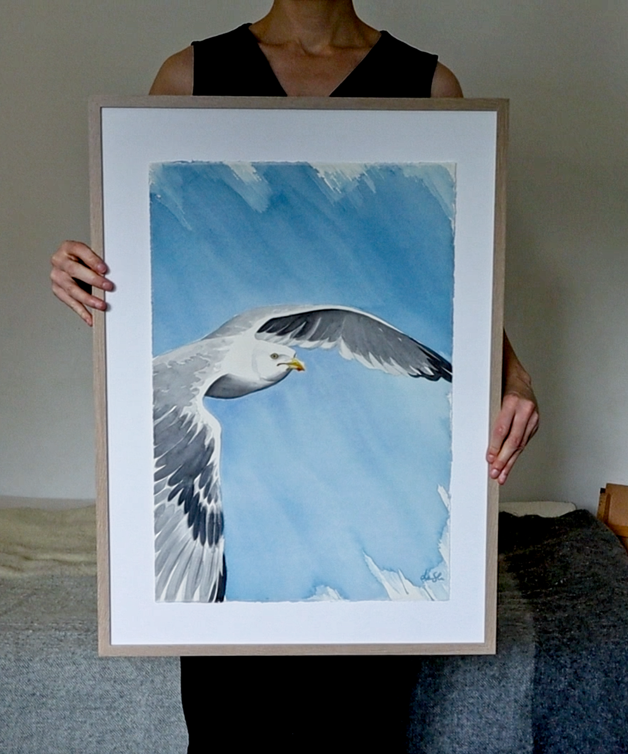 "Eye contact" original watercolor painting