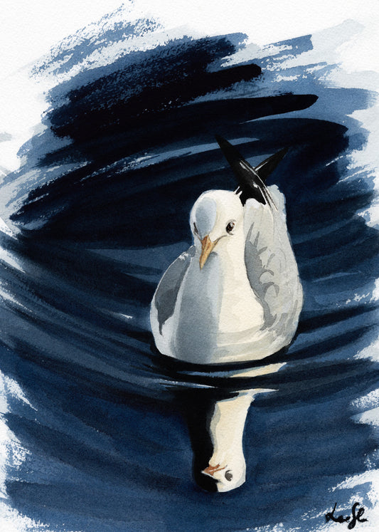 "Self reflection" original watercolor painting