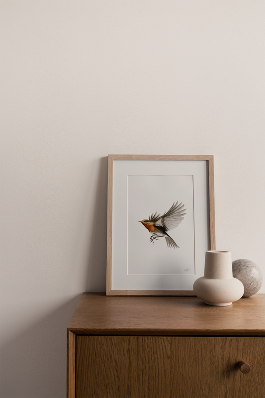 "Rödhake" konsttryck