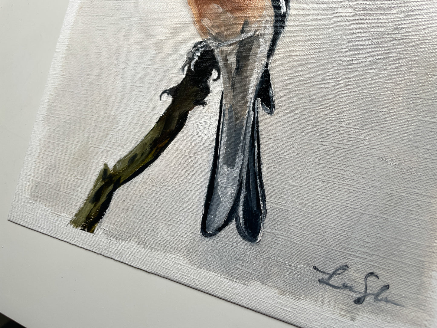 "Chaffinch" oil study on paper 24x33cm