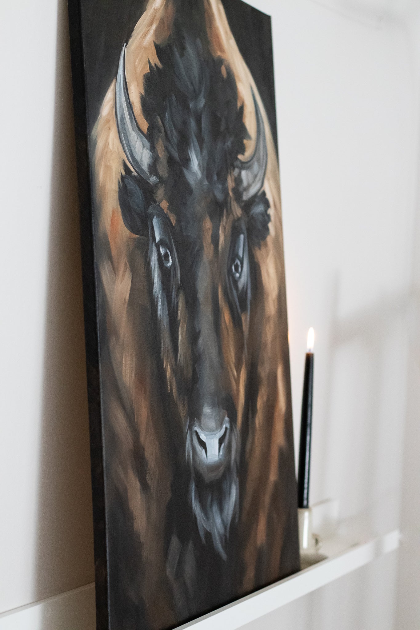 "Bison portrait" original oil painting 60x80cm