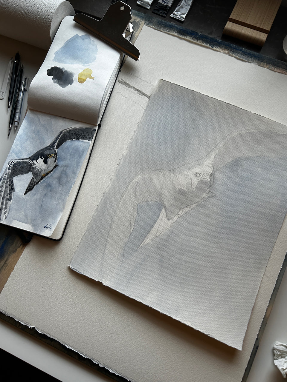 "Pilgrimsfalk" originalmålning