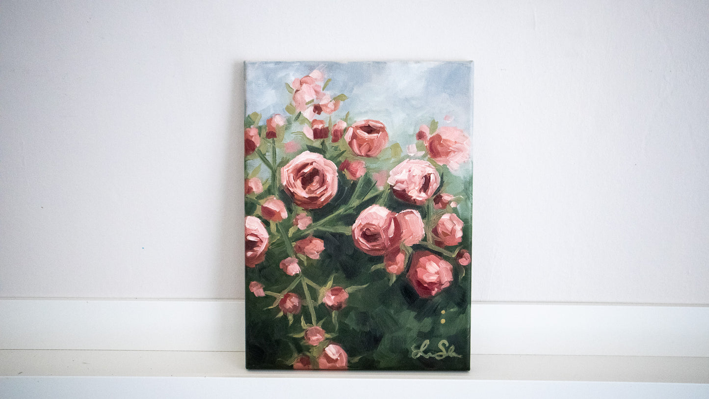 "Roses" original oil painting 24x33cm