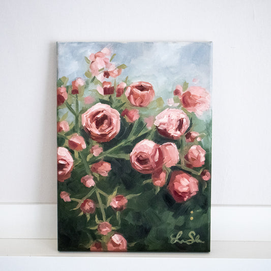 "Roses" original oil painting 24x33cm