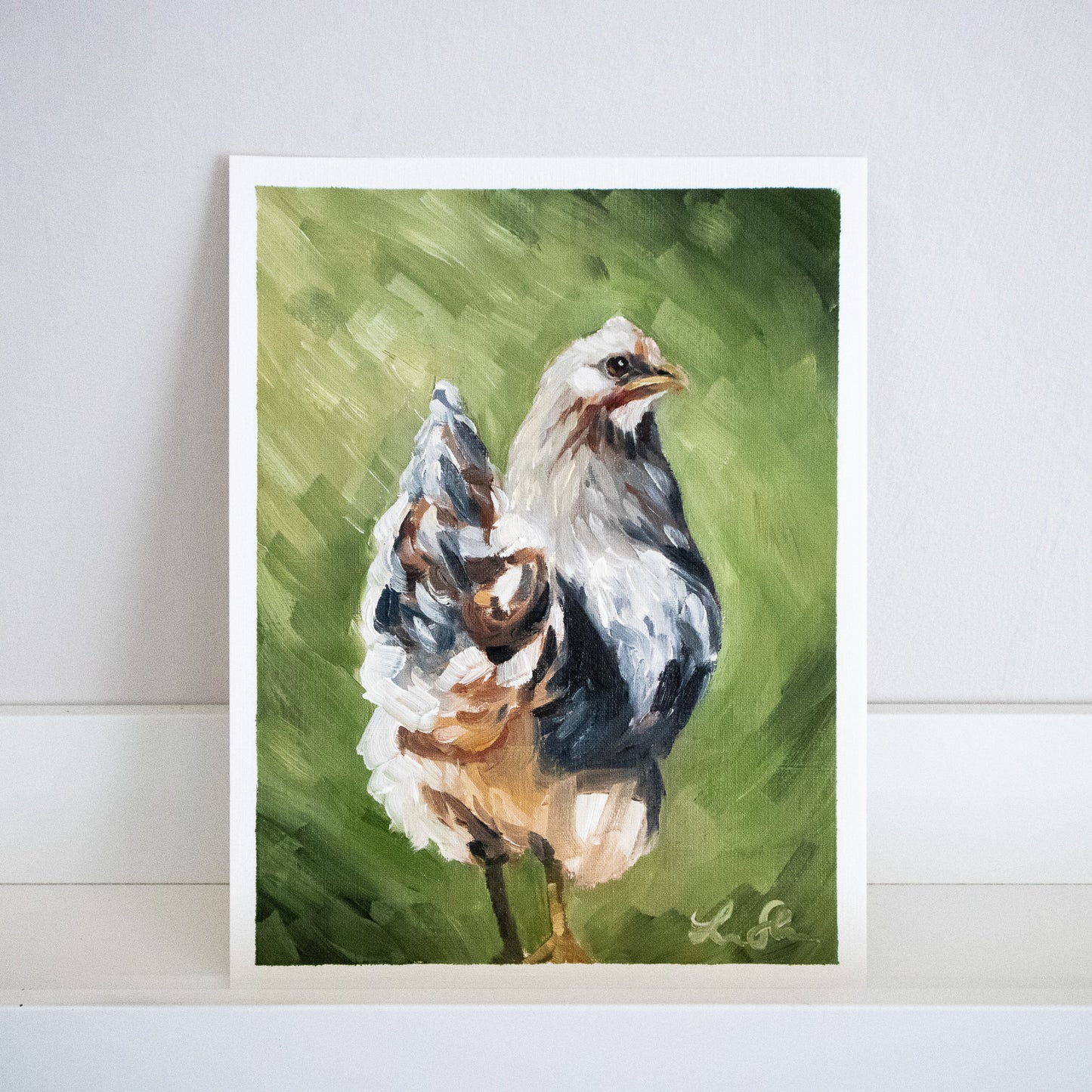 "Hen" oil study on paper 19x25cm