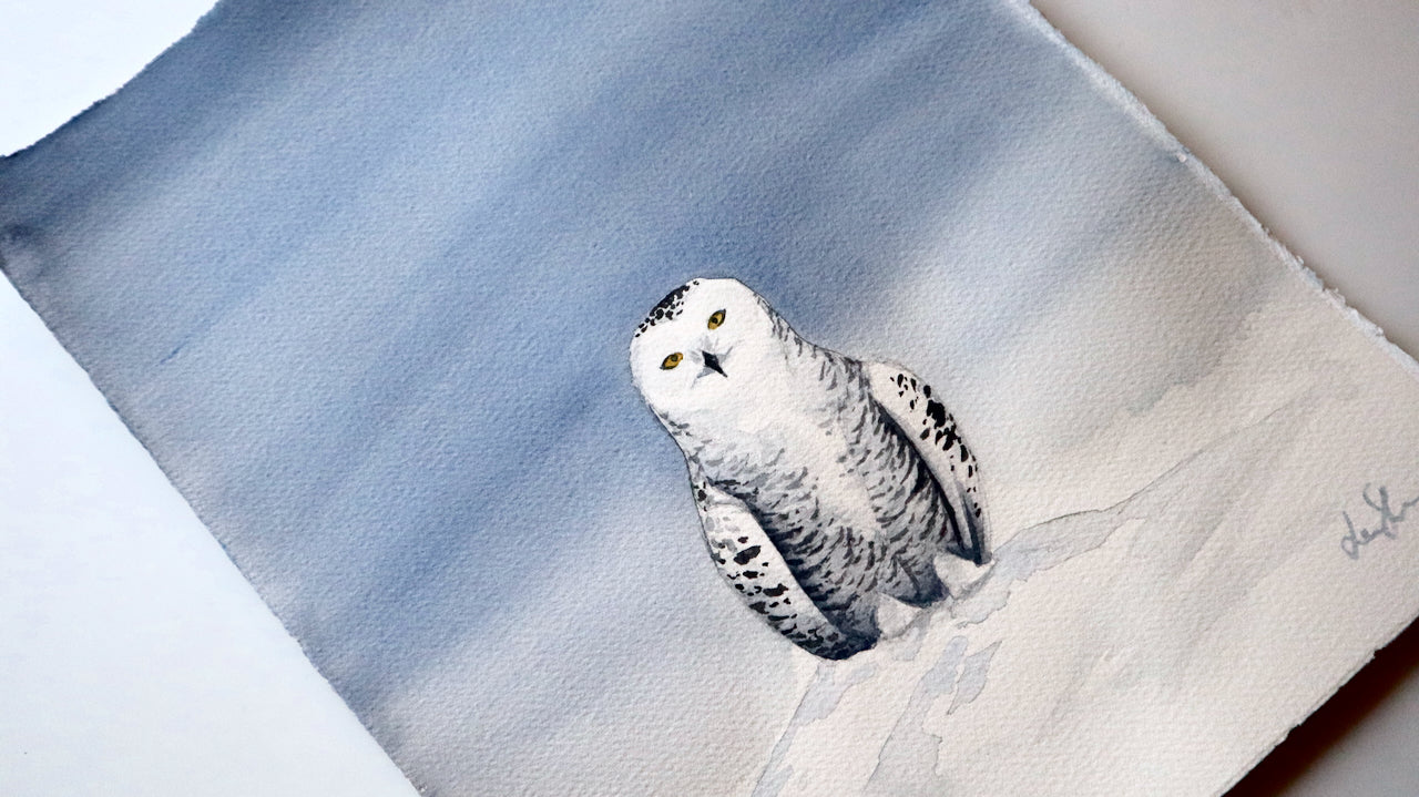 "Fjälluggla" originalmålning