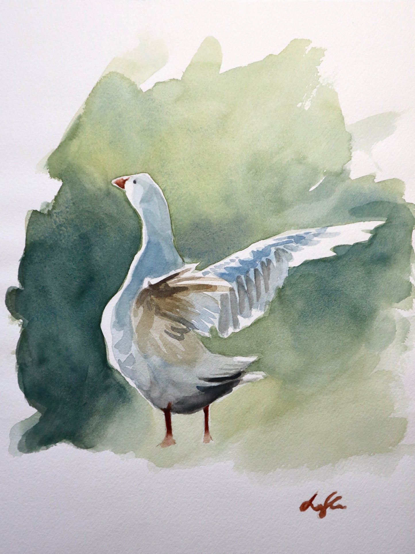 "Wingspan" original watercolor painting