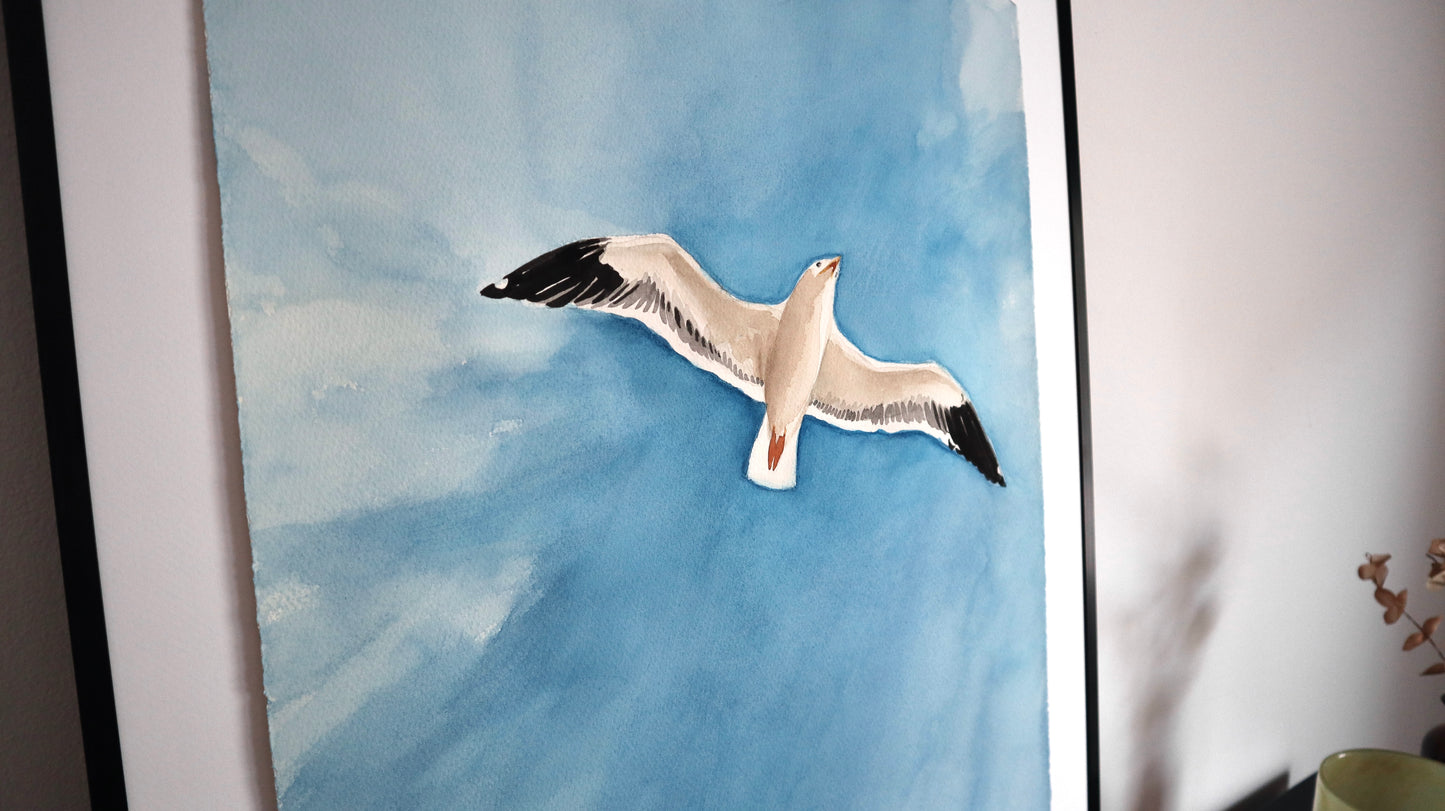"Summer sky" original watercolor painting