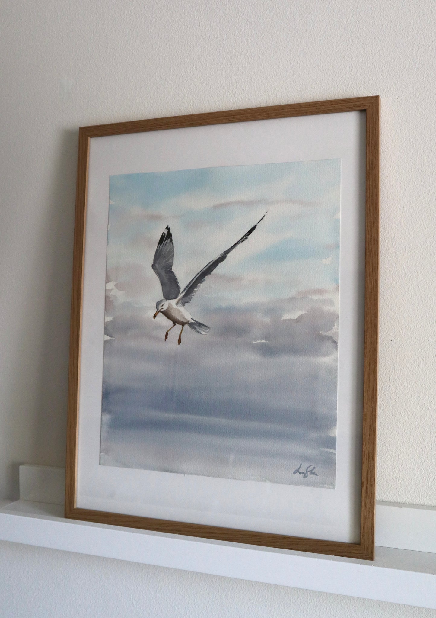 "Hovering" original watercolor painting